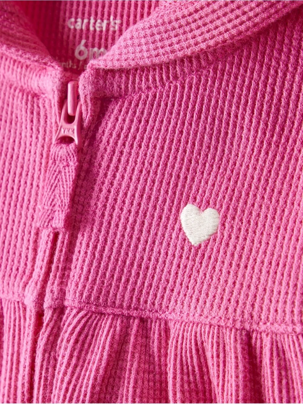 Carter’s Baby Girl Heart Long-Sleeve Jumpsuit - size 6 months NEW